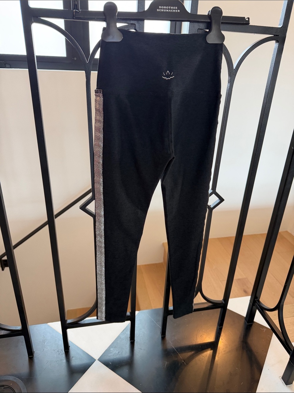 Beyond Yoga Black Men's Joggers with Silver Side Stripe